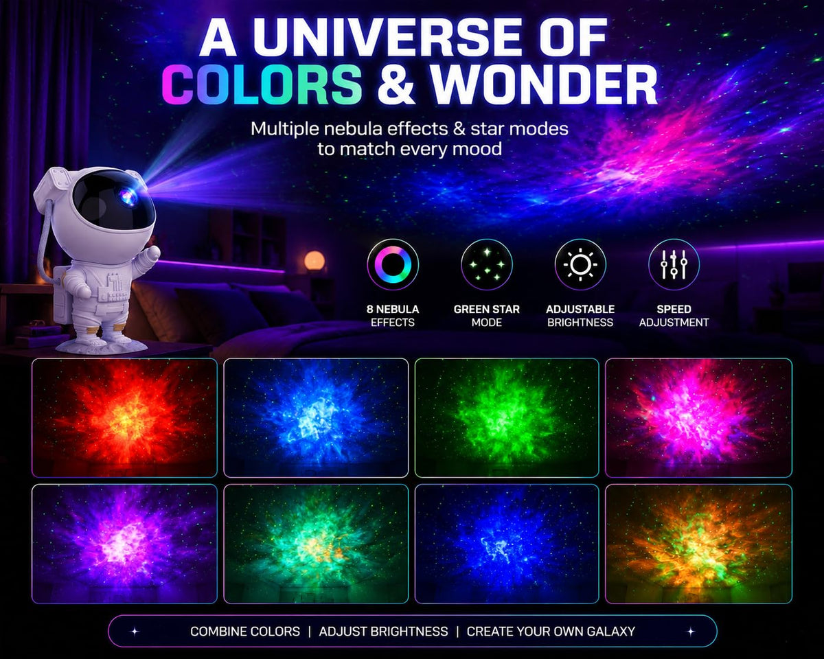 Astronaut Star Nebula Projector