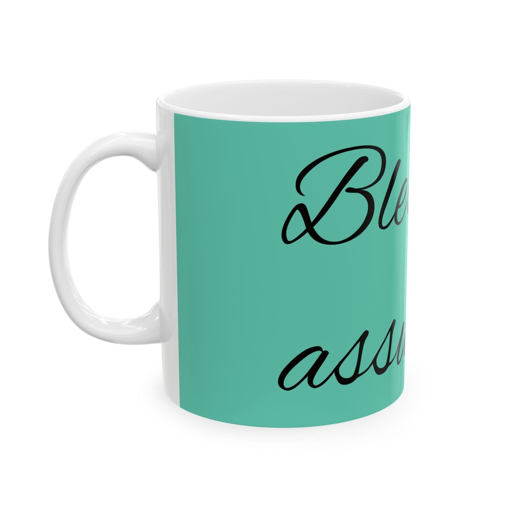 Blessed Assurance Ceramic Mug — Inspirational Teal Coffee Cup (11oz, 15oz)